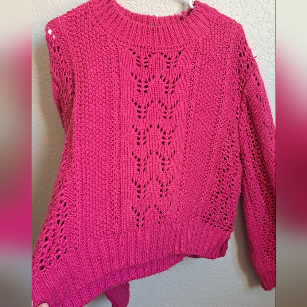 Alya Pink Knit Sweater Size Large - Picture 4 of 7
